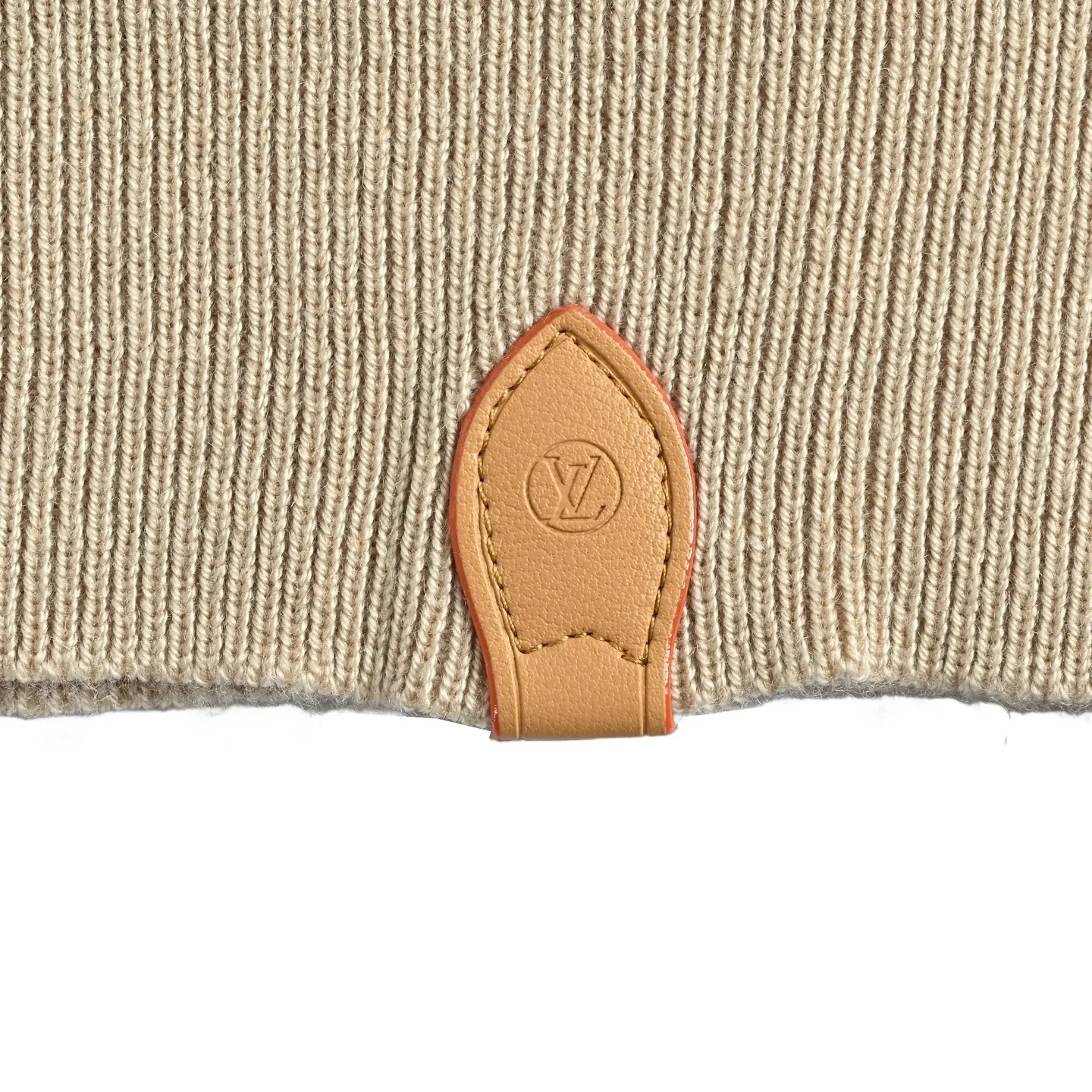 Louis Vuitton/Louis Vuitton embroidered leather label knitted sweater
